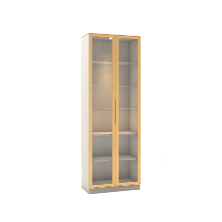 ตู้โชว์กระจก WISDOM DESIGN FURNITURE รุ่น GS-802 80 ซม. สีขาว/โกลด์_1